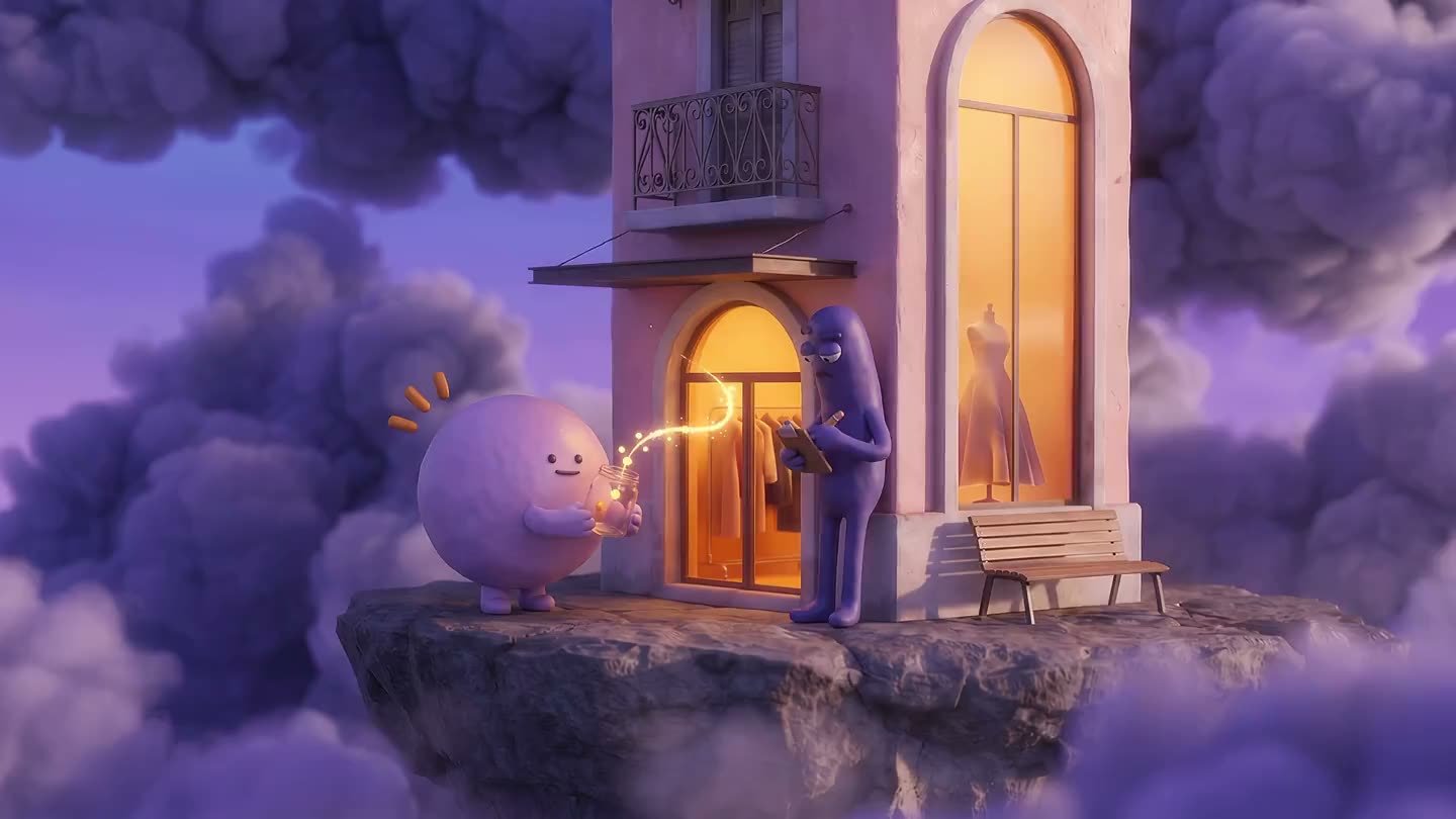 Ernesto y Lulo frente a la boutique encendida del mundo deOne